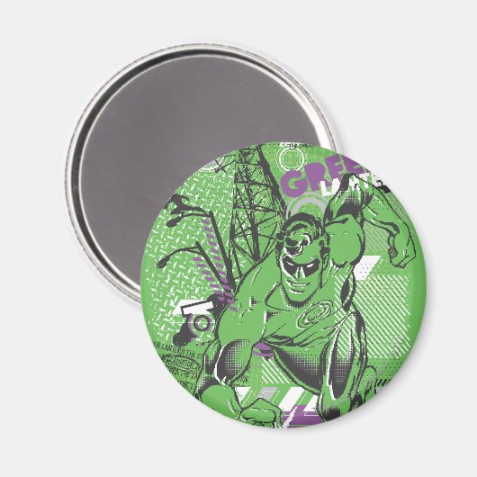 Groene Lantaarn - Poster voor kraakbedekking Magneet (Voorkant / Achterkant)