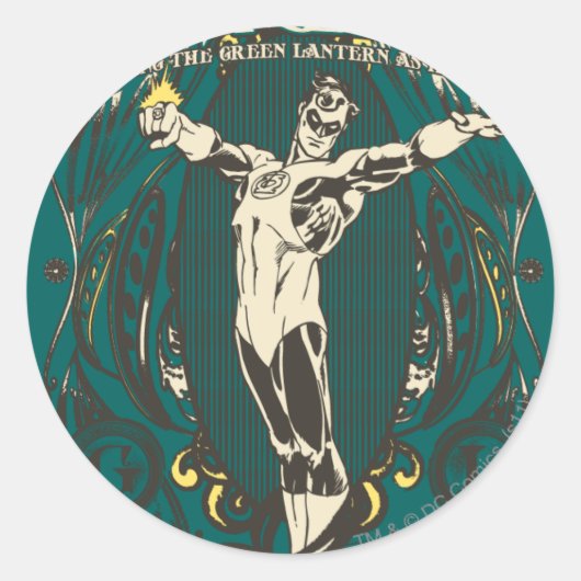 Groene Lantaarn - Poster "Zonder aarde" Ronde Sticker (Voorkant)