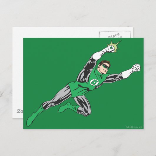 Groene lantaarn rechts briefkaart (Voorkant / Achterkant)