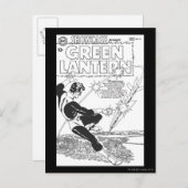 Groene lantaarn - Ritel, zwart en wit Briefkaart (Voorkant / Achterkant)