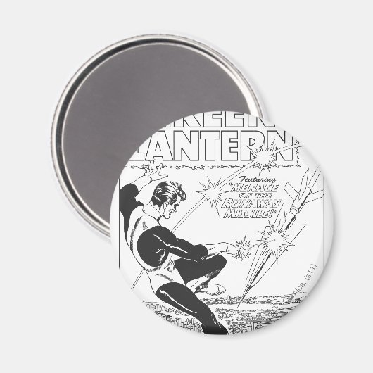 Groene lantaarn - Ritel, zwart en wit Magneet (Voorkant / Achterkant)