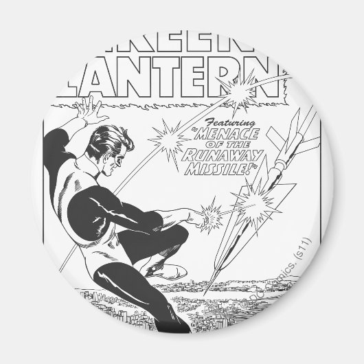 Groene lantaarn - Ritel, zwart en wit Magneet (Voorkant)