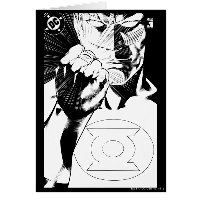 Groene Lantaarn sluit deksel op, zwart en wit (Voorkant)