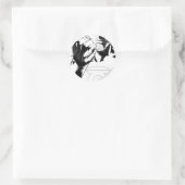 Groene Lantaarn sluit deksel op, zwart en wit Ronde Sticker (Tas)