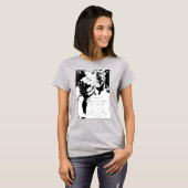 Groene Lantaarn sluit deksel op, zwart en wit T-shirt (Voorkant volledig)