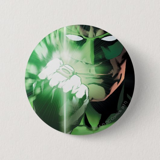 Groene Lantaarn sluiten deksel Ronde Button 5,7 Cm (Voorkant)
