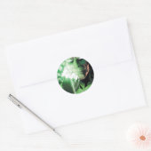 Groene Lantaarn sluiten deksel Ronde Sticker (Envelop)