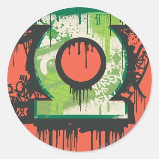 Groene Lantaarn - Twisted Innocence Symbol Ronde Sticker (Voorkant)