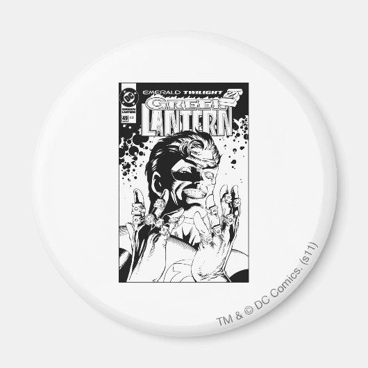 Groene Lantaarn - Vele Ringen, Zwart en Wit Magneet (Voorkant)