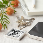 Groene Lantaarn - Vele Ringen, Zwart en Wit Sleutelhanger (Zijkant)