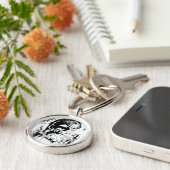 Groene Lantaarn - Vele Ringen, Zwart en Wit Sleutelhanger (Zijkant)