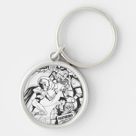 Groene Lantaarn versus de Tovenaar van Odds, Zwart Sleutelhanger (Voorkant)