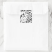 Groene Lantaarn versus de Tovenaar van Odds, Zwart Vierkante Sticker (Tas)