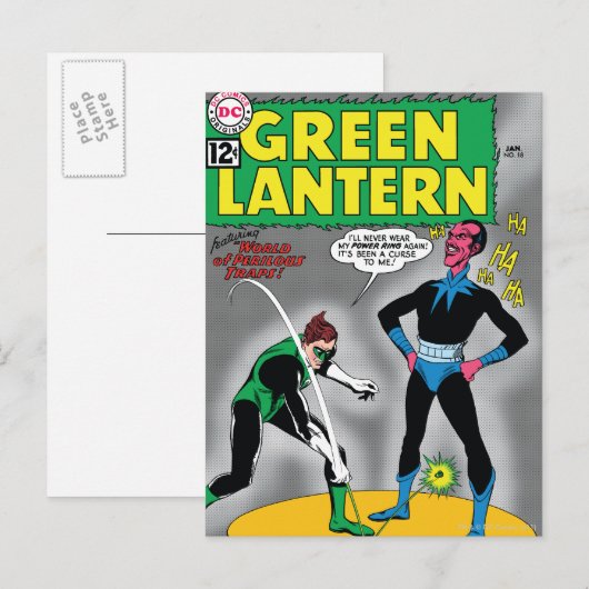 Groene lantaarn verwijdert Ring Briefkaart (Voorkant / Achterkant)