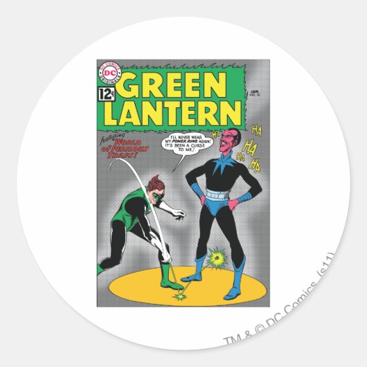 Groene lantaarn verwijdert Ring Ronde Sticker (Voorkant)