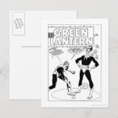 Groene lantaarn verwijdert Ring, Zwart en Wit Briefkaart (Voorkant / Achterkant)