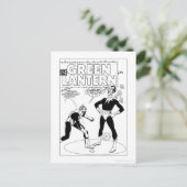 Groene lantaarn verwijdert Ring, Zwart en Wit Briefkaart (Staand voorkant)