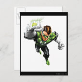 Groene lantaarn - volledig geremd, armslag briefkaart (Voorkant / Achterkant)