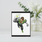 Groene lantaarn - volledig geremd, armslag briefkaart (Staand voorkant)