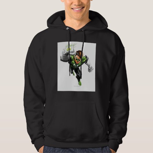 Groene lantaarn - volledig geremd, armslag hoodie (Voorkant)