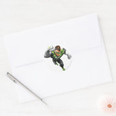 Groene lantaarn - volledig geremd, armslag ronde sticker (Envelop)