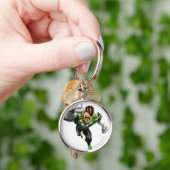 Groene lantaarn - volledig geremd, armslag sleutelhanger (Hand)