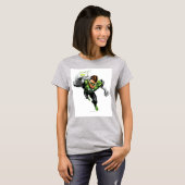 Groene lantaarn - volledig geremd, armslag t-shirt (Voorkant volledig)