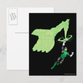 Groene lantaarn - volledig geremd, met machine briefkaart (Voorkant / Achterkant)