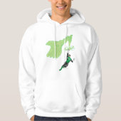 Groene lantaarn - volledig geremd, met machine hoodie (Voorkant)