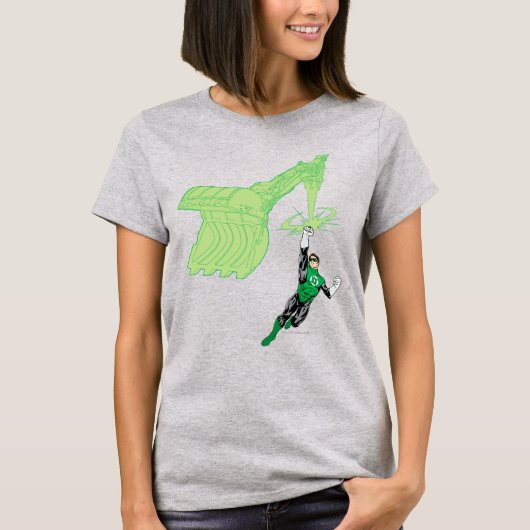Groene lantaarn - volledig geremd, met machine t-shirt (Voorkant)