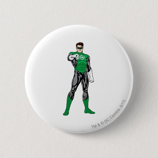 Groene lantaarn - volledig geremd, vast ronde button 5,7 cm (Voorkant)