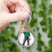 Groene lantaarn - volledig geremd, vast sleutelhanger (Hand)