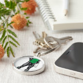 Groene lantaarn - volledig geremd, vast sleutelhanger (Zijkant)