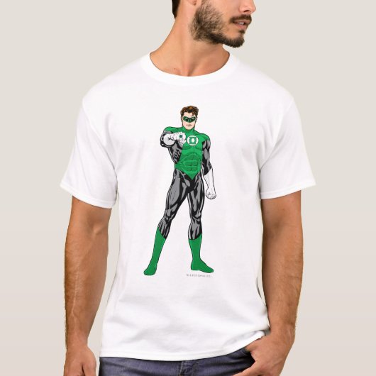 Groene lantaarn - volledig geremd, vast t-shirt (Voorkant)