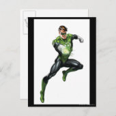 Groene lantaarn - volledig gesmolten, gepompt briefkaart (Voorkant / Achterkant)