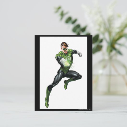 Groene lantaarn - volledig gesmolten, gepompt briefkaart (Staand voorkant)