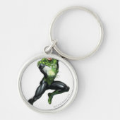 Groene lantaarn - volledig gesmolten, gepompt sleutelhanger (Voorkant)