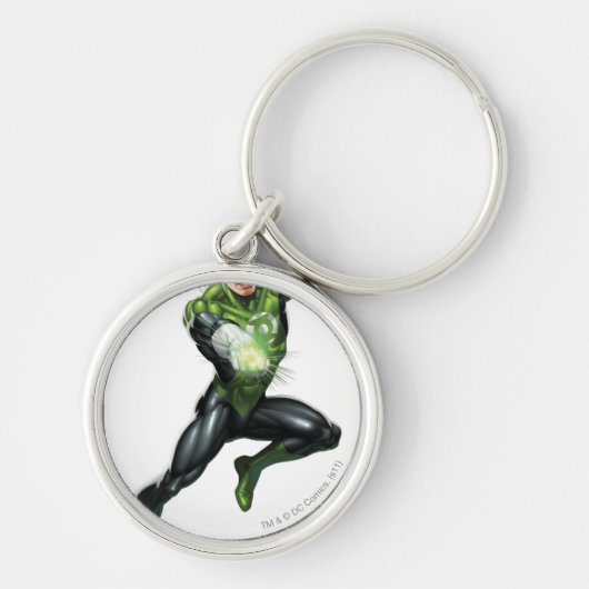 Groene lantaarn - volledig gesmolten, gepompt sleutelhanger (Voorkant)
