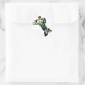 Groene Lantaarn - volledig vernieuwd, beide armen  Ronde Sticker (Tas)