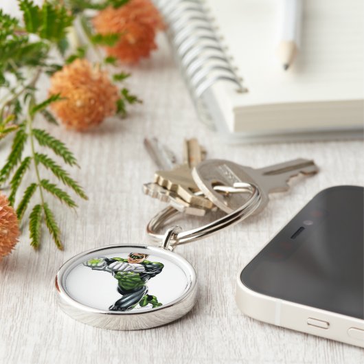 Groene Lantaarn - volledig vernieuwd, beide armen  Sleutelhanger (Zijkant)