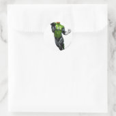 Groene lantaarn - volledig vernieuwd, omhoog vlieg ronde sticker (Tas)