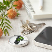 Groene lantaarn - volledig vernieuwd, omhoog vlieg sleutelhanger (Zijkant)