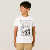 Groene lantaarn vs. clown, zwart en wit t-shirt (Voorkant volledig)