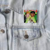 Groene Lantaarn vs Groene Lantaarn Vierkante Button 5,1 Cm (In situ)