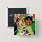 Groene Lantaarn vs Groene Lantaarn Vierkante Button 5,1 Cm (Voorkant /achterkant)