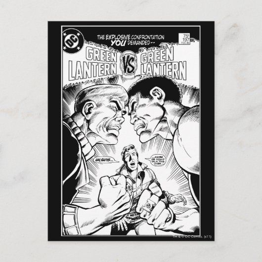 Groene Lantaarn vs Groene Lantaarn, Zwart en Wit Briefkaart (Voorkant)