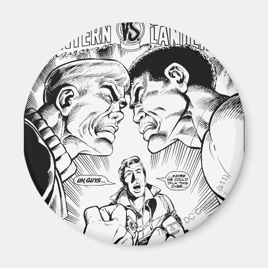 Groene Lantaarn vs Groene Lantaarn, Zwart en Wit Magneet (Voorkant)