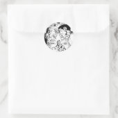 Groene Lantaarn vs Groene Lantaarn, Zwart en Wit Ronde Sticker (Tas)