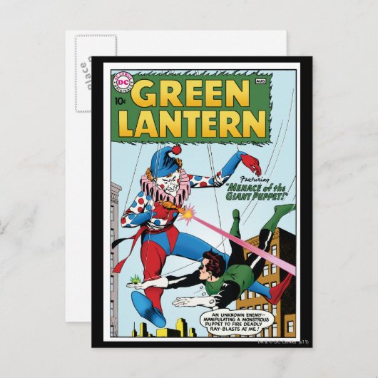 Groene Lantaarn vs. Kast Briefkaart (Voorkant / Achterkant)