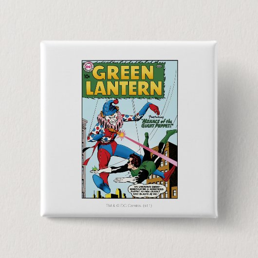 Groene Lantaarn vs. Kast Vierkante Button 5,1 Cm (Voorkant)